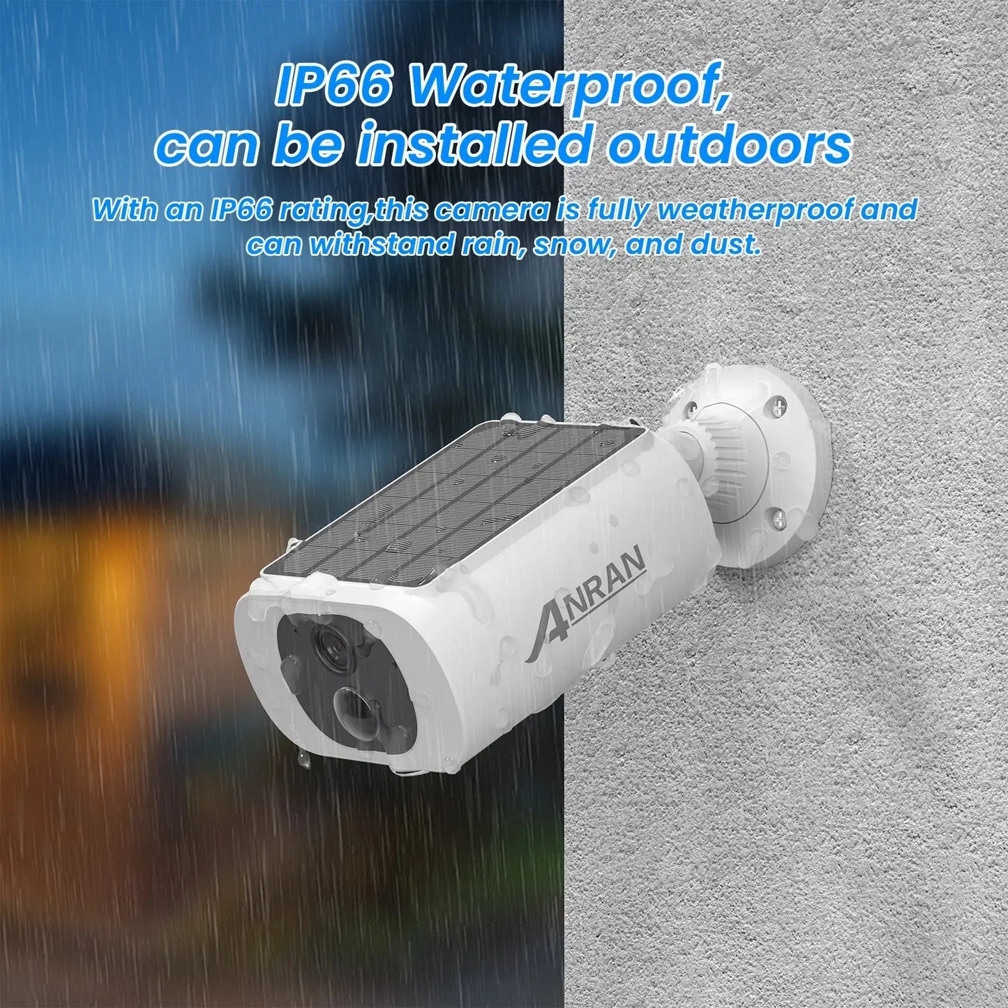 ANRAN 2/3/4 PCS Outdoor Wireless WIFI Camera 2.4G 3MP Battery Solar Security Camera Floodlight Color Night Vision Local Alarm - Ai - TechWorld
