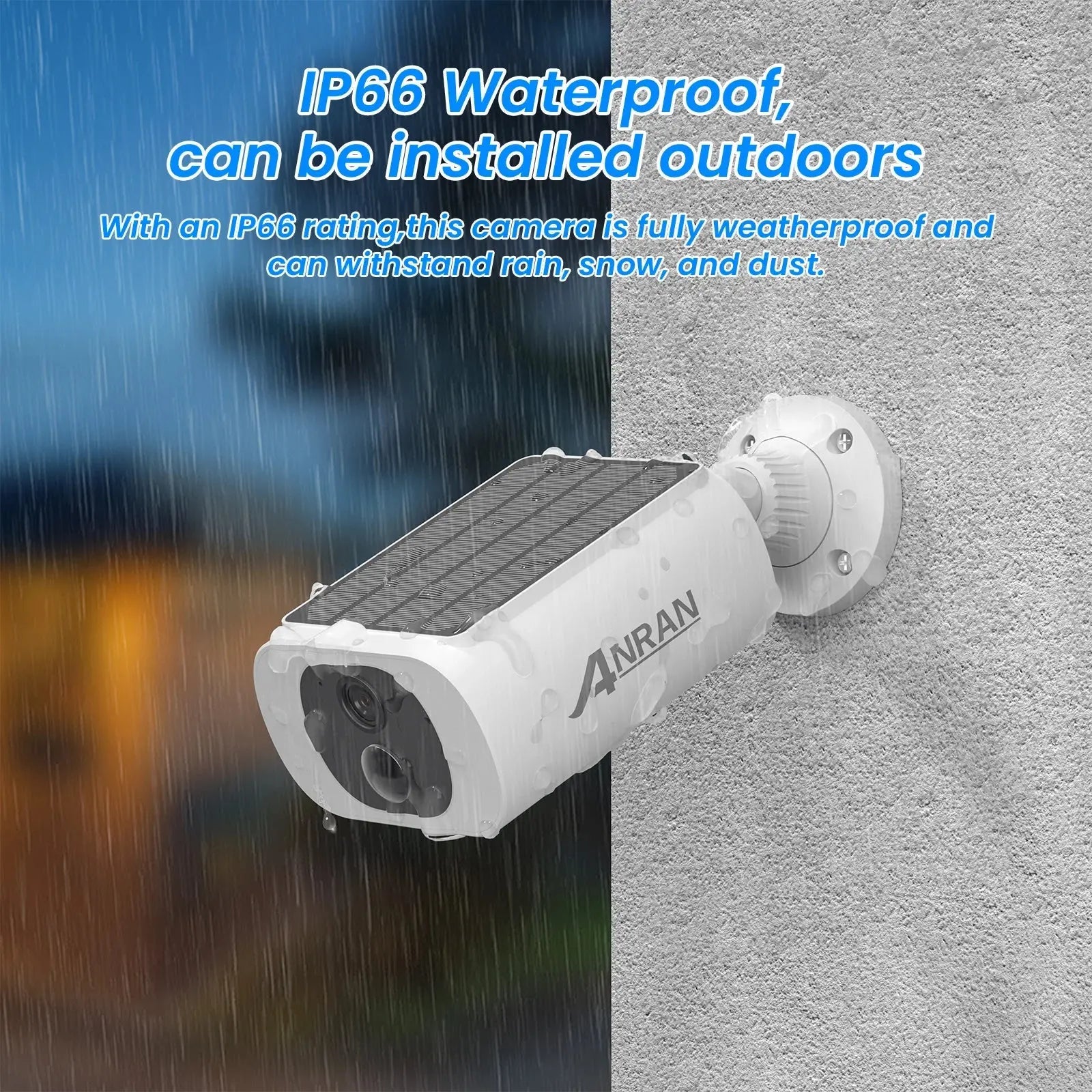 ANRAN 2/3/4 PCS Outdoor Wireless WIFI Camera 2.4G 3MP Battery Solar Security Camera Floodlight Color Night Vision Local Alarm - Ai - TechWorld