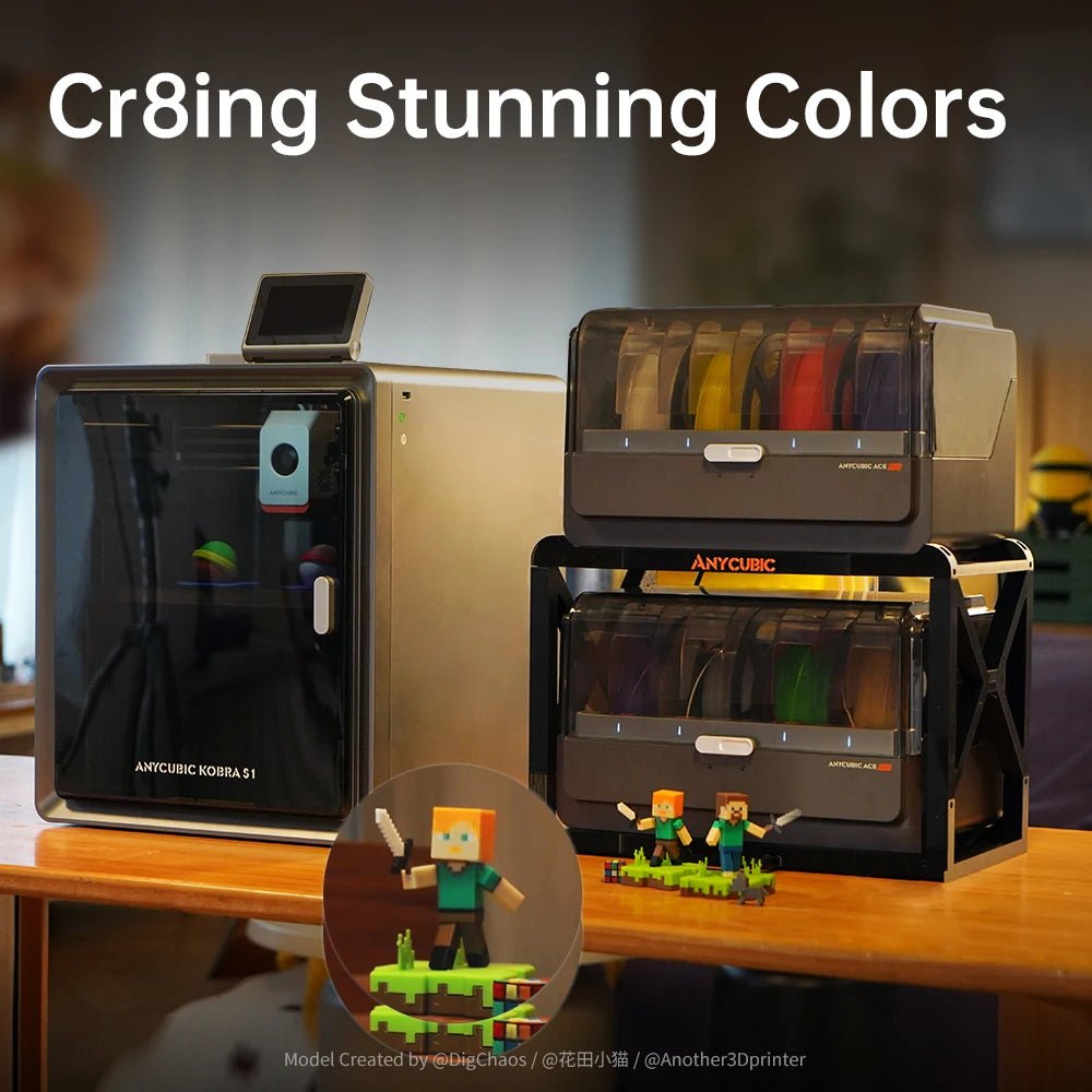 Anycubic Kobra S1 3D Printer - Core XY Structure, Max Speed 600mm/s, High Precision, Ultra-Quiet Ai-TechWorld