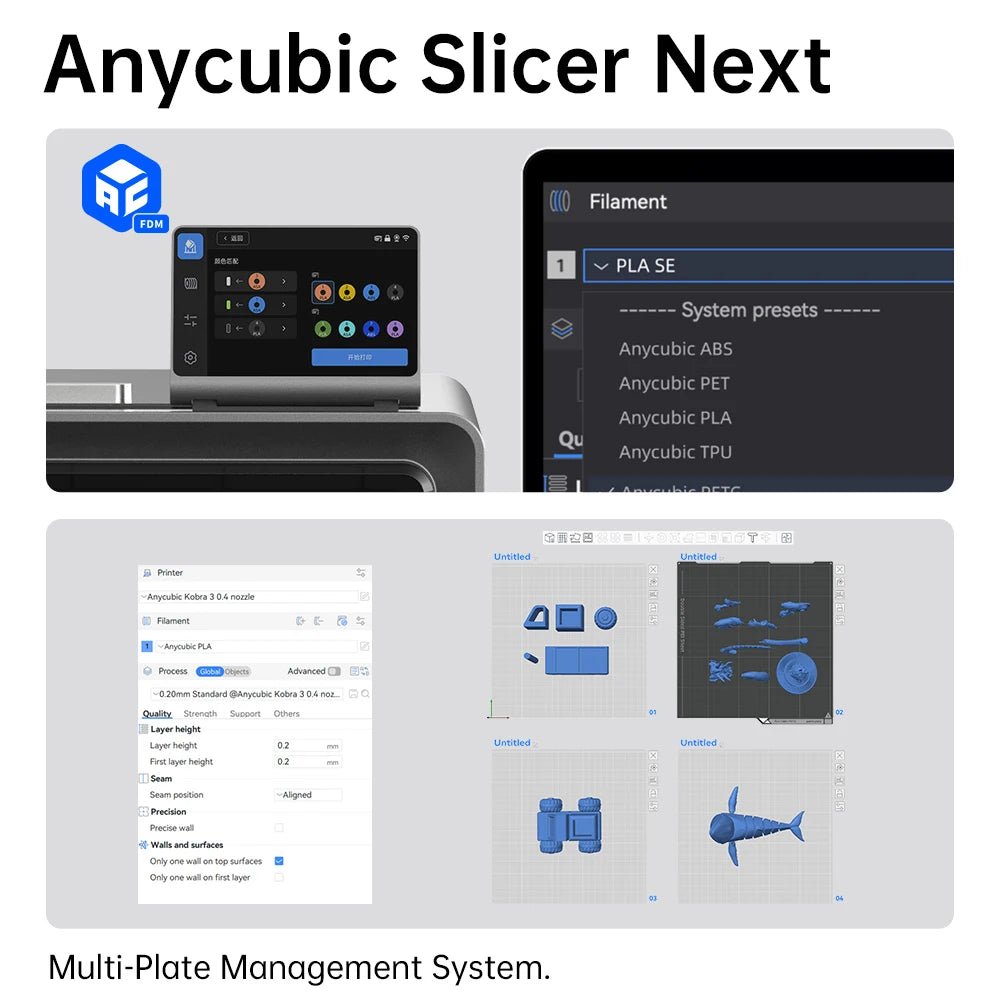 Anycubic Kobra S1 3D Printer - Core XY Structure, Max Speed 600mm/s, High Precision, Ultra-Quiet Ai-TechWorld