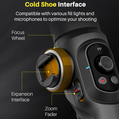 AOCHUAN SMART S2 Gimbal Stabilizer for Smartphone Professional Industry-Standard 3-Axis Phone Gimbal with Extendable Rod Ai-TechWorld
