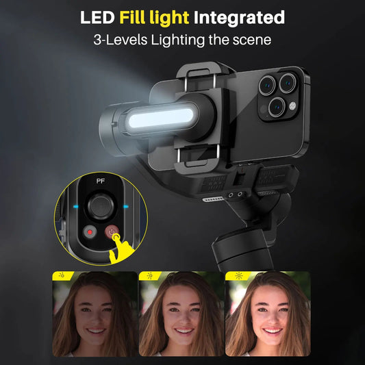 AOCHUAN SMART S2 Gimbal Stabilizer for Smartphone Professional Industry-Standard 3-Axis Phone Gimbal with Extendable Rod Ai-TechWorld