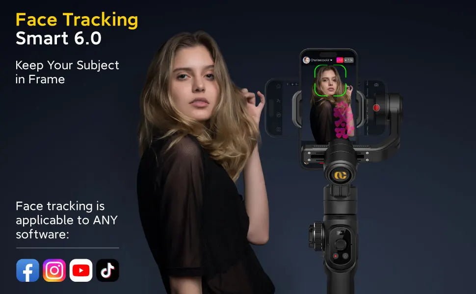 AOCHUAN SMART S2 Gimbal Stabilizer for Smartphone Professional Industry - Standard 3 - Axis Phone Gimbal with Extendable Rod - Ai - TechWorld