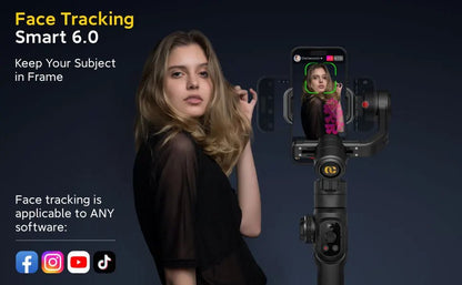 AOCHUAN SMART S2 Gimbal Stabilizer for Smartphone Professional Industry - Standard 3 - Axis Phone Gimbal with Extendable Rod - Ai - TechWorld