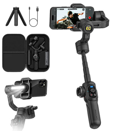 AOCHUAN SMART S2 Gimbal Stabilizer for Smartphone Professional Industry - Standard 3 - Axis Phone Gimbal with Extendable Rod - Ai - TechWorld