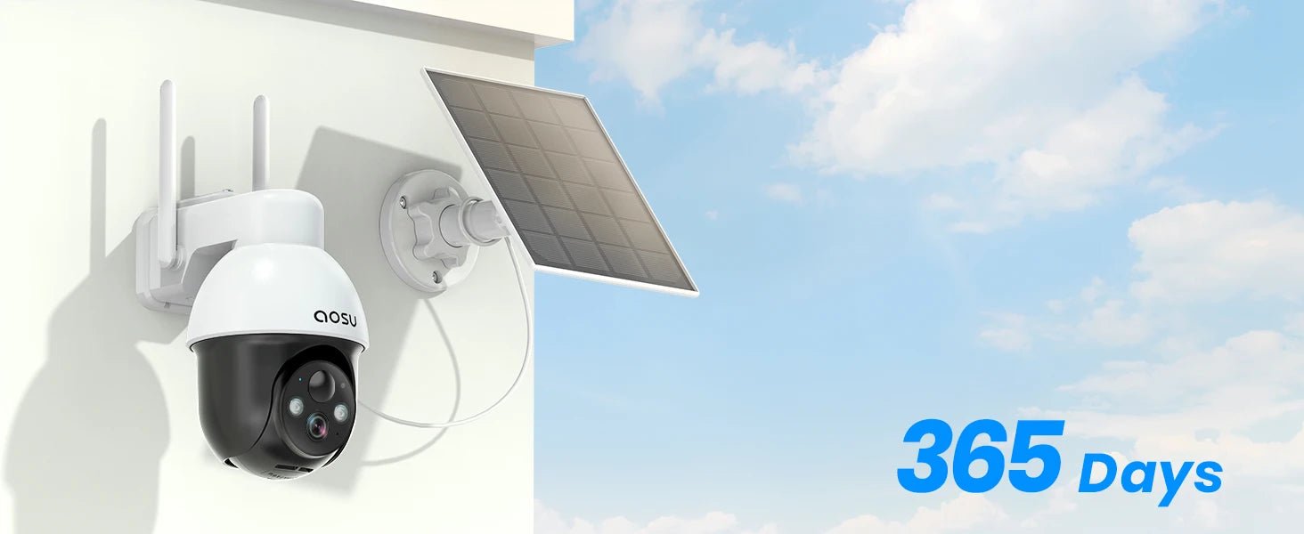 AOSU 3MP PTZ 4/8/12pcs Solar Camera 5000mAh Battery Wireless 2.4Ghz WIFI Camera PIR AI Detection 2 - Way Audio Outdoor CCTV Camera - Ai - TechWorld
