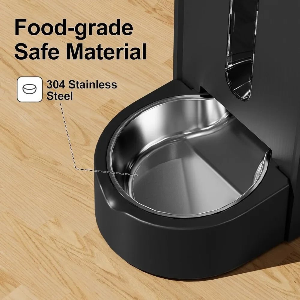 Automatic Pet Feeder and Stainless Steel Water Dispenser - Ai - TechWorld