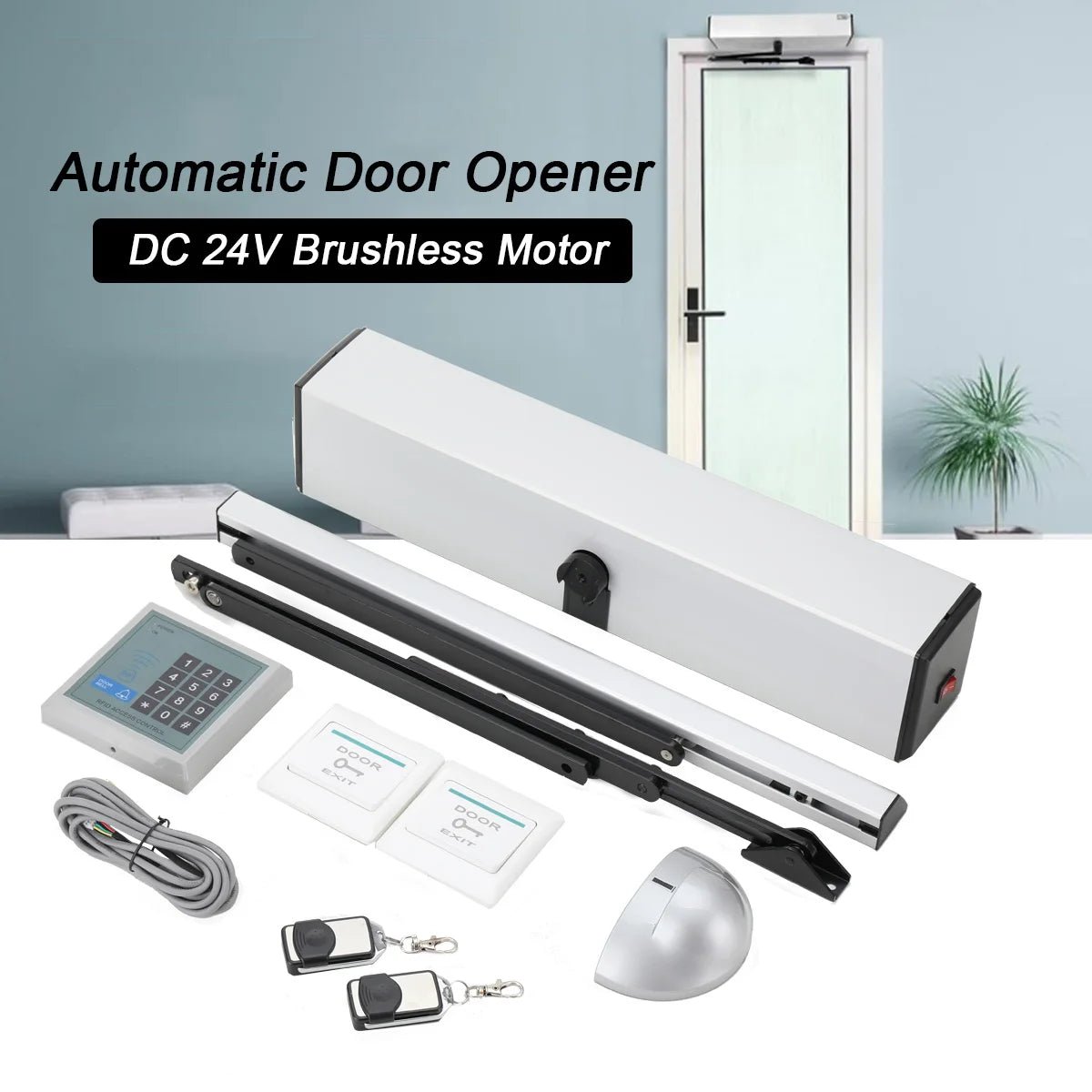 Automatic Swing Door Opener & Closer – Dual Remote Controls | Residential & Commercial Use Ai-TechWorld