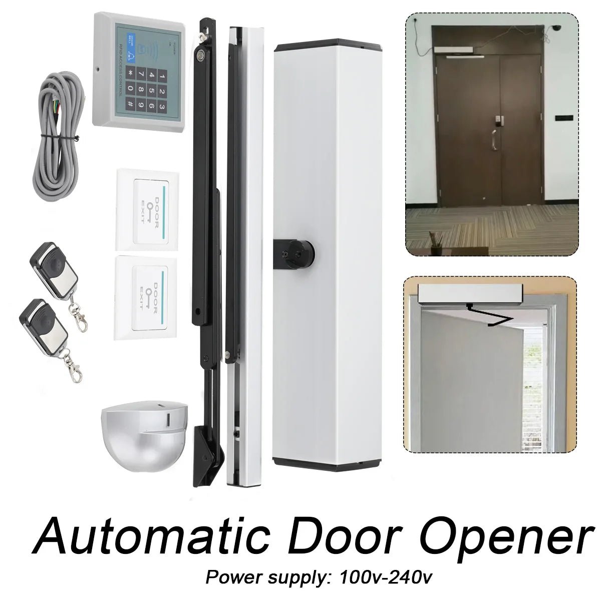 Automatic Swing Door Opener & Closer – Dual Remote Controls | Residential & Commercial Use Ai-TechWorld