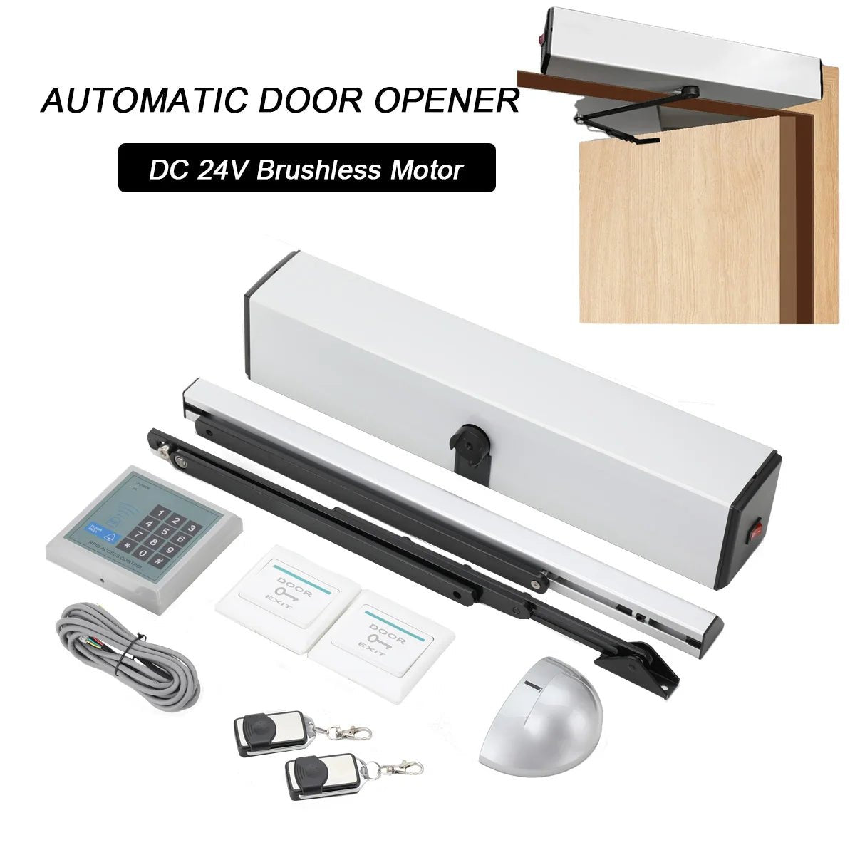 Automatic Swing Door Opener & Closer – Dual Remote Controls | Residential & Commercial Use Ai-TechWorld