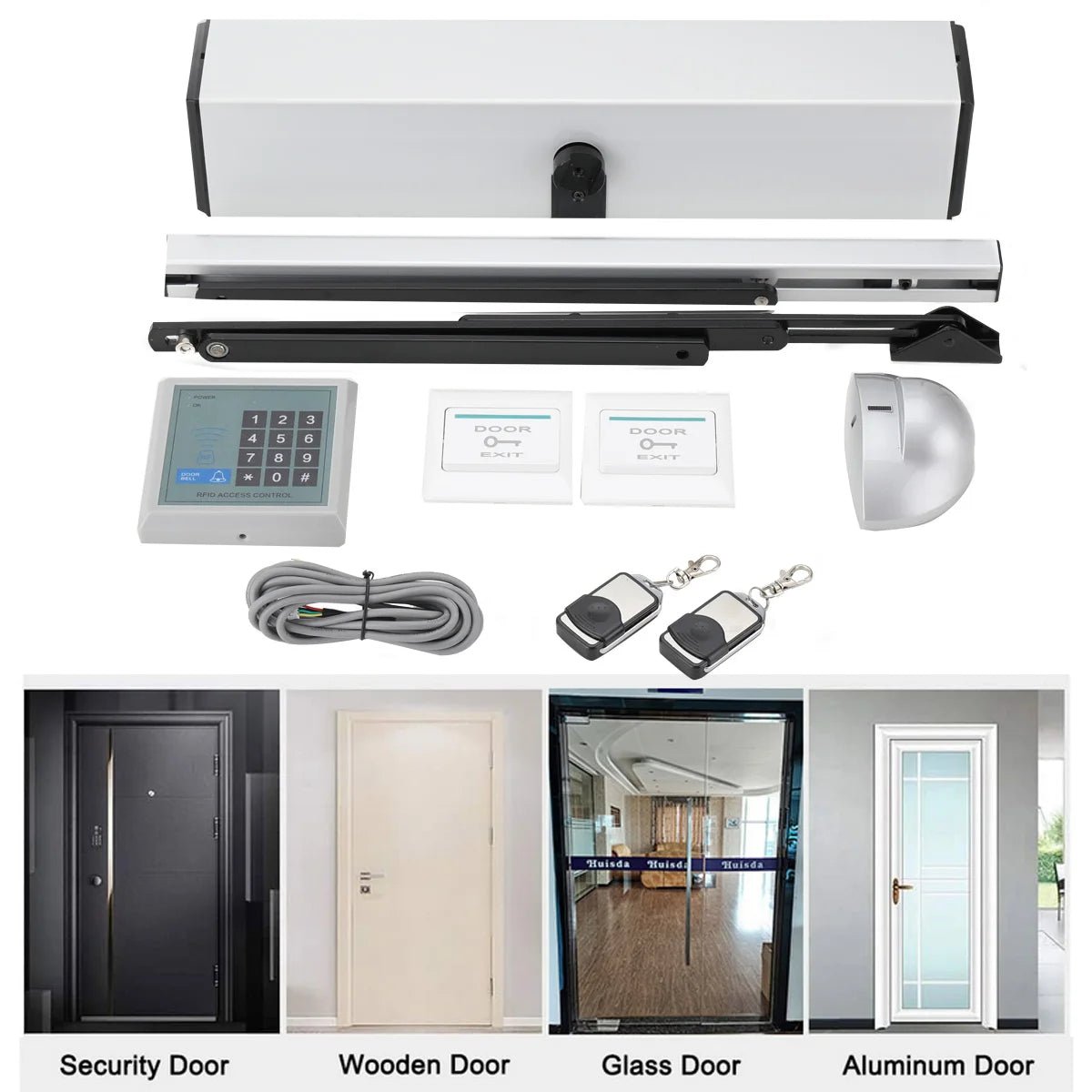 Automatic Swing Door Opener & Closer – Dual Remote Controls | Residential & Commercial Use Ai-TechWorld