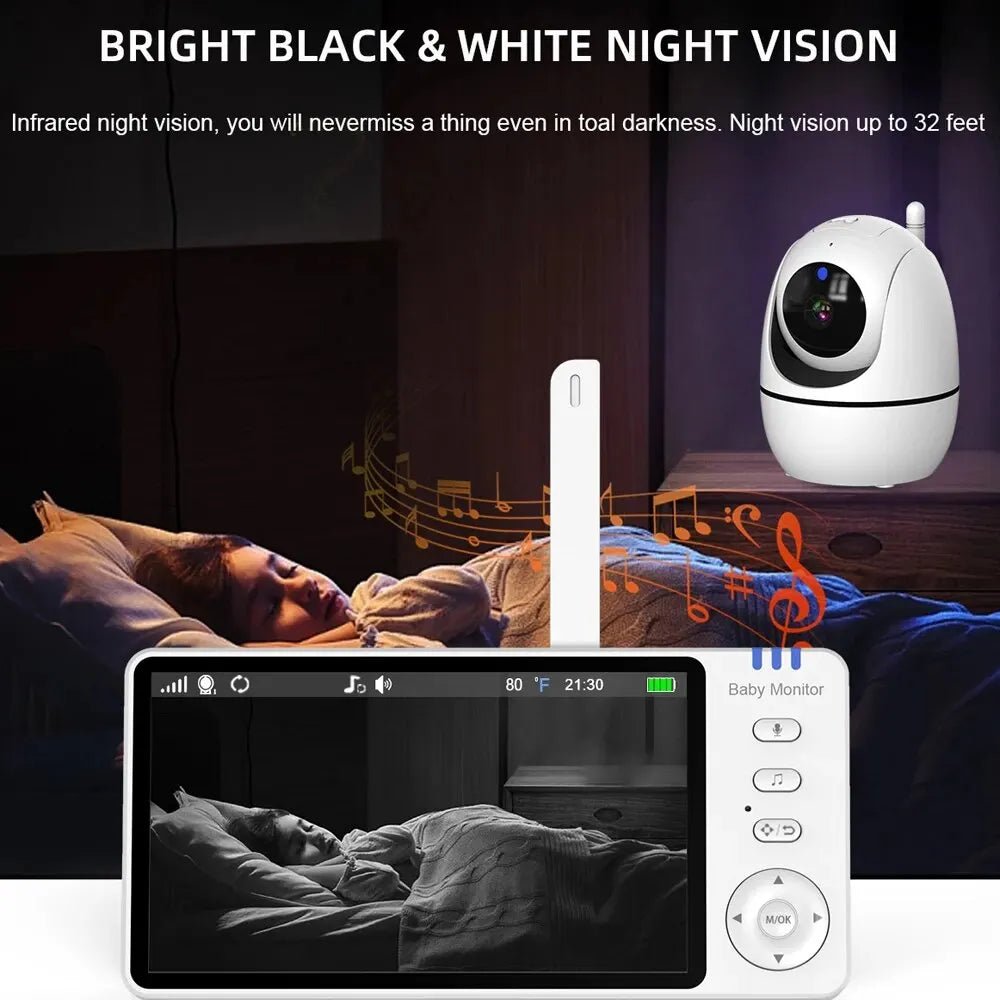 Baby Monitor with Camera – 4X Zoom, Two - Way Audio, & Temperature Monitoring - Ai - TechWorld