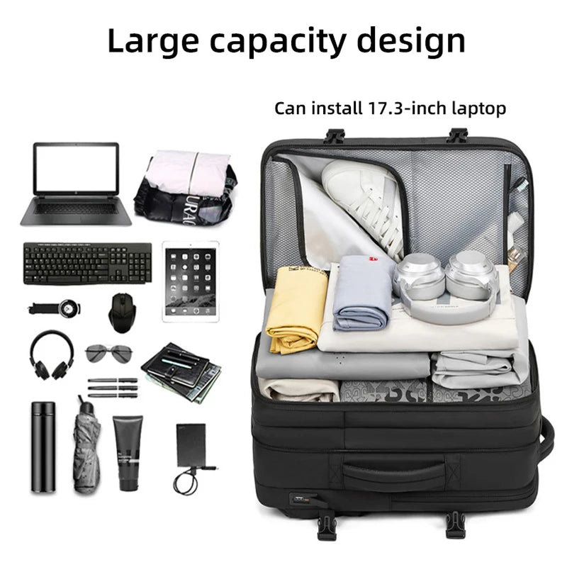 Backpack with Vacuum Compression Travel Backpack,Expandable Backpacks with Pump for Airplanes and hiking Ai-TechWorld
