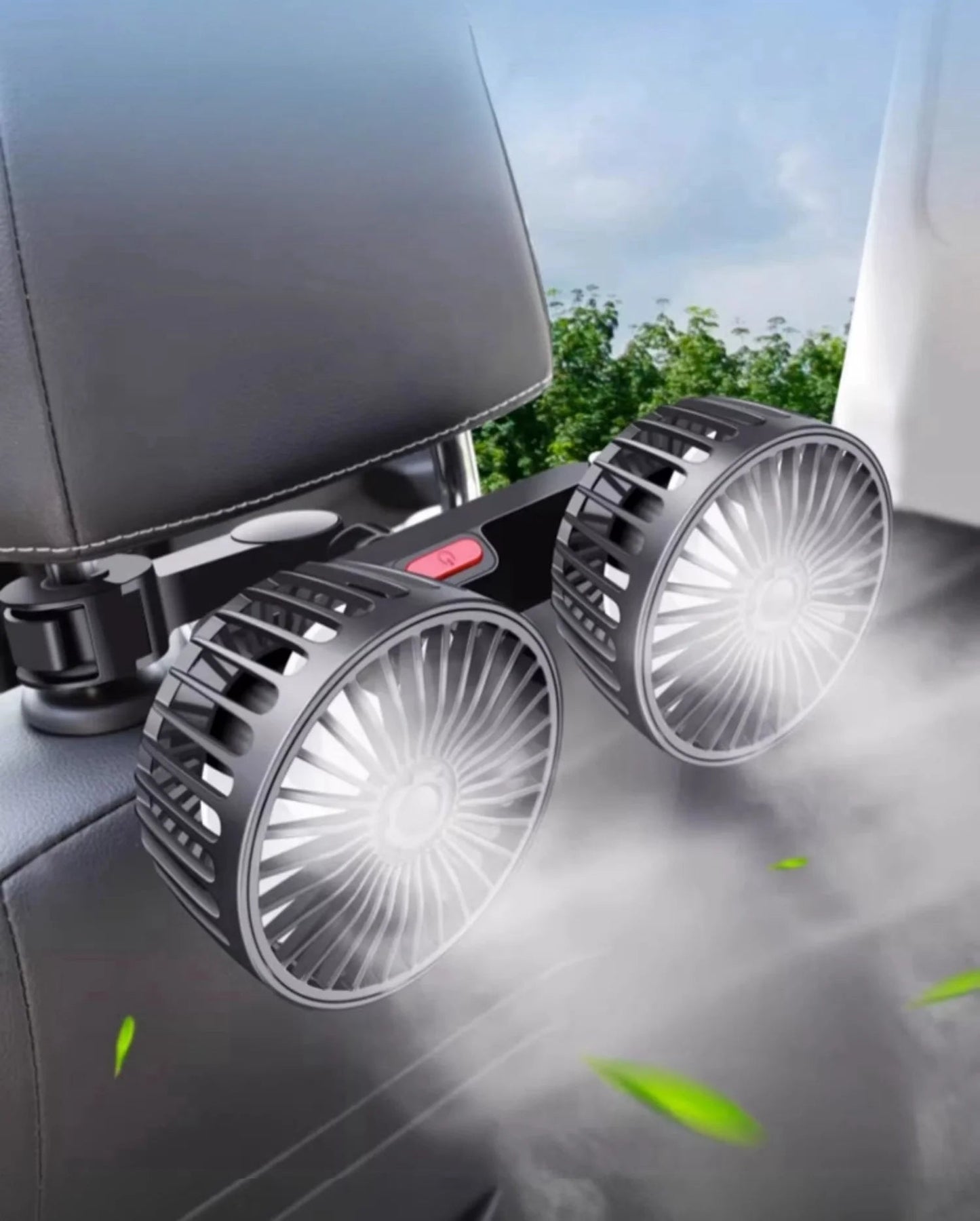 Car Fan 3-speed Car Seat Back Cooling Fan USB Charge Dual Head Fan 360 Degree Rotation Neck Cooler for Summer Car Accessories Ai-TechWorld