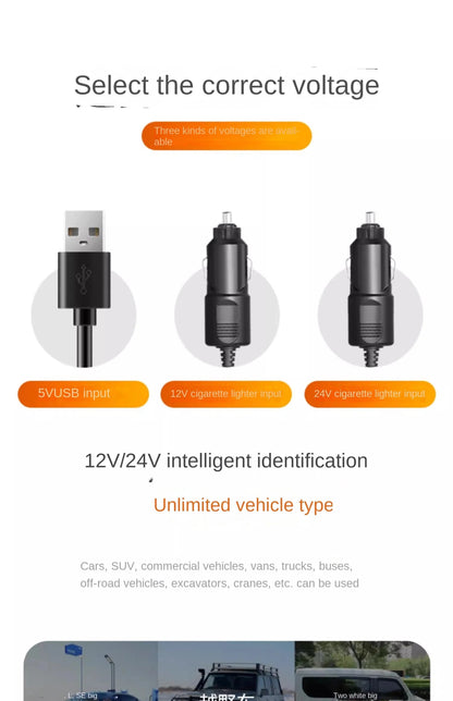 Adjustable 3 Head Car Fan USB/12V/24V Automotive Electric Fan Ai-TechWorld