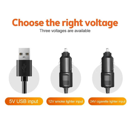 Adjustable 3 Head Car Fan USB/12V/24V Automotive Electric Fan Ai-TechWorld