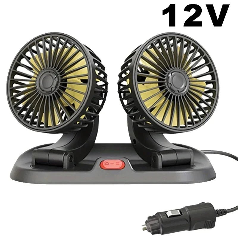 Adjustable 3 Head Car Fan USB/12V/24V Automotive Electric Fan Ai-TechWorld