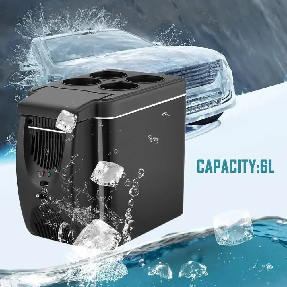 Car Refrigerator Mini Fridge Portable Freezer 12V DC Refrigerator Plug In Cooler Refrige 6L Thermoelectric Cooler For Fruits - Ai - TechWorld
