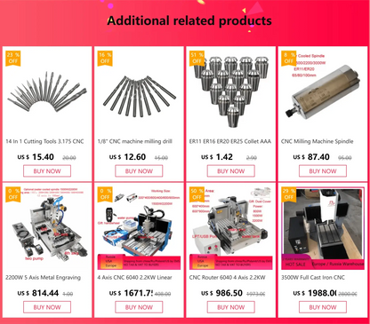 CNC Router 6040 4 Axis 2.2KW Metal 3D Carving Woodworking Machine 3040 USB Port Milling Engraving Machine 6090 with Water Tank - Ai - TechWorld