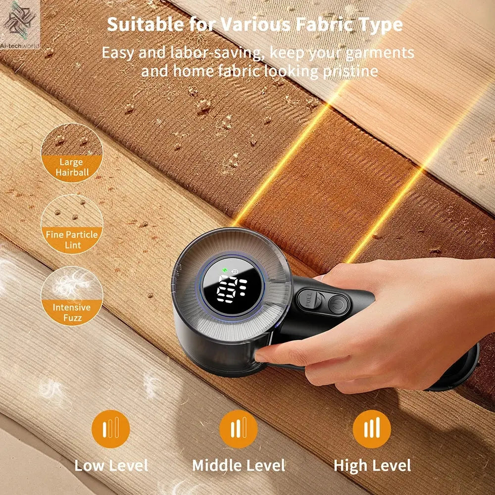 coldSky Rechargeable Fabric Shaver Electric Lint Remover with Digital Display Sweater Shaver Lint Shaver for Clothing Blanket Ai-TechWorld 