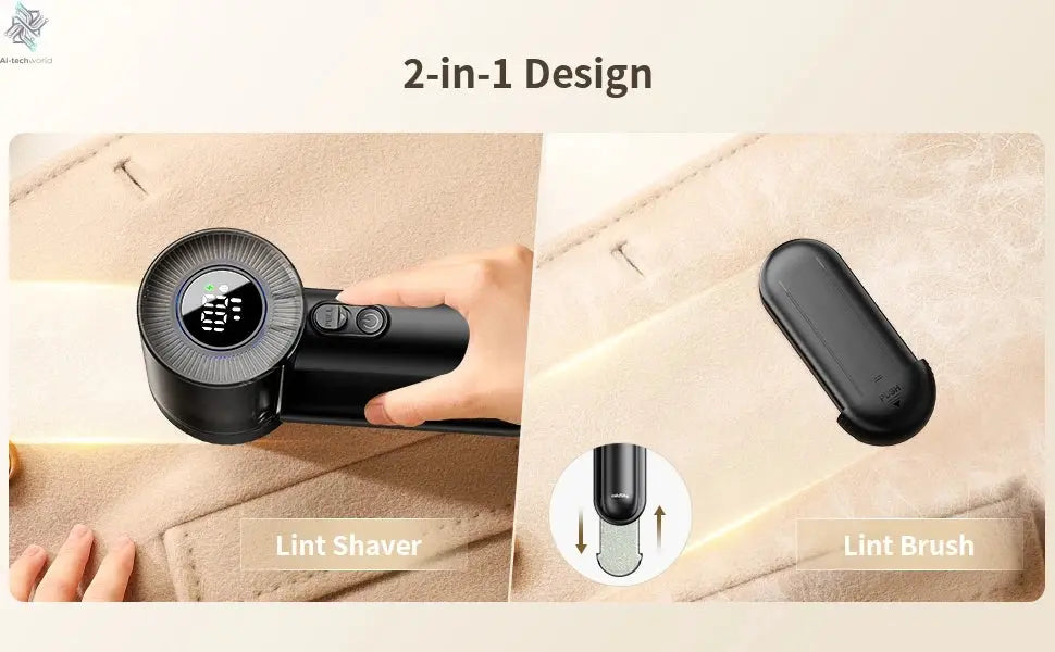 coldSky Rechargeable Fabric Shaver Electric Lint Remover with Digital Display Sweater Shaver Lint Shaver for Clothing Blanket Ai-TechWorld 