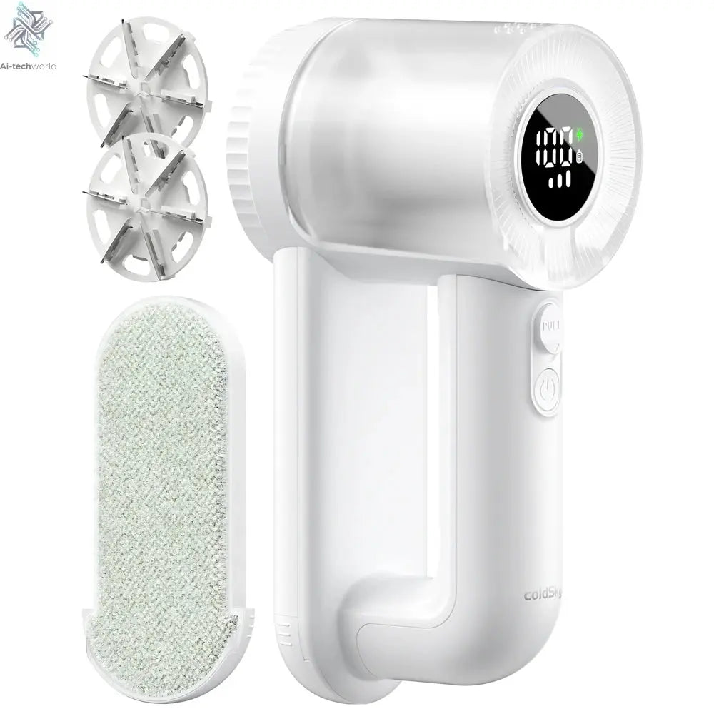 coldSky Rechargeable Fabric Shaver Electric Lint Remover with Digital Display Sweater Shaver Lint Shaver for Clothing Blanket Ai-TechWorld 