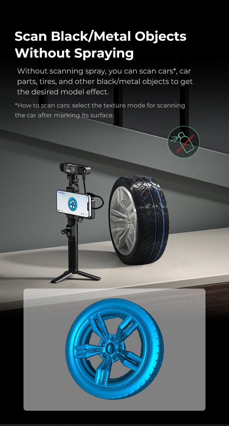 Creality 3D Scanner CR-Scan Ferret Pro Handheld Anti-shake Tracking WiFi6 24-bit full-color Wireless Scanning 0.1mm Accuracy Ai-TechWorld