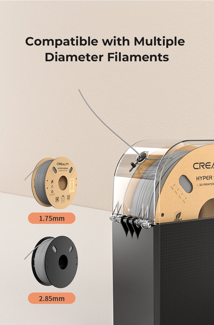 Creality Filament Dryer Upgrade Fan Filament Dry Box 1KG PLA PETG ABS TPU Filaments Dehydrator Storage Box Filament Spool Holder Ai-TechWorld