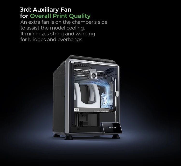 Creality K1C 3D Printer 600mm/s Auto Leveling Robust Direct Extruder Tri - High Speed Printing Upgrade K1 with AI Camera Printer - ai - techworld