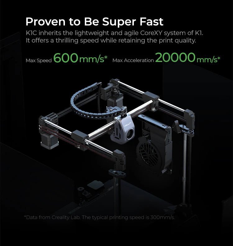Creality K1C 3D Printer 600mm/s Auto Leveling Robust Direct Extruder Tri-High Speed Printing Upgrade K1 with AI Camera Printer Ai-TechWorld
