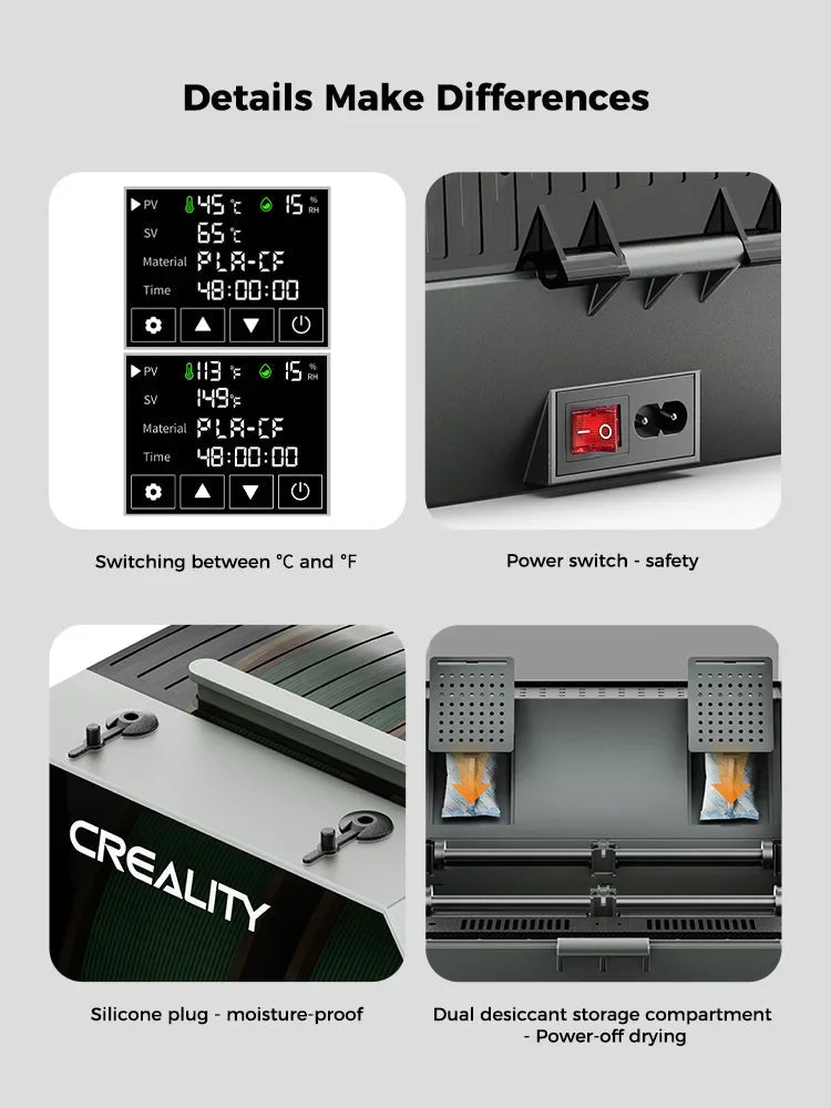 Creality Space Pi Filament Dryer & Drying Box - 2 Rolls Dehydrator for 2KG Filament Ai-TechWorld