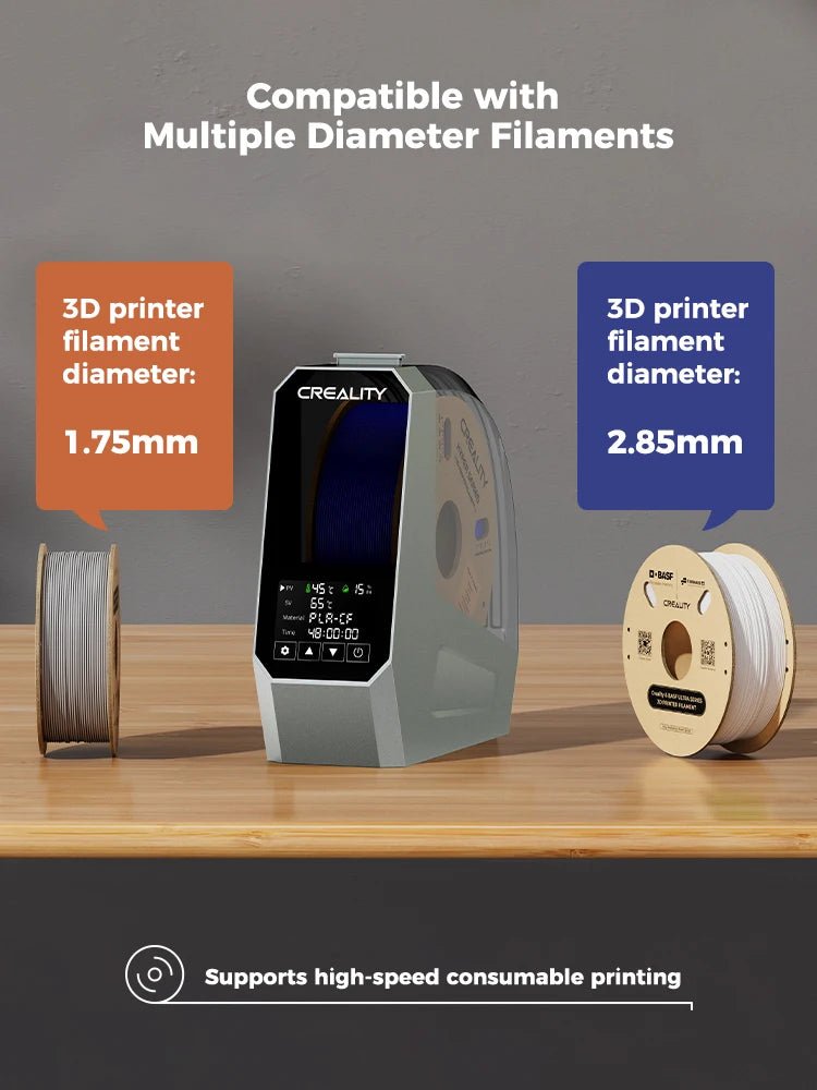 Creality Space Pi Filament Dryer Real-time Humidity&temperature Monitoring 1kg 3D Printer Filament Dryer Box Storage Holder Ai-TechWorld