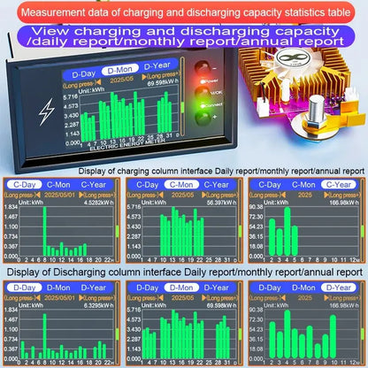 CW20 DC0 - 420V WiFi Tuya Smart Digital Lithium Battery Capacity Detection Tester DC Display Voltage Current Power Coulomb Meter - Ai - TechWorld