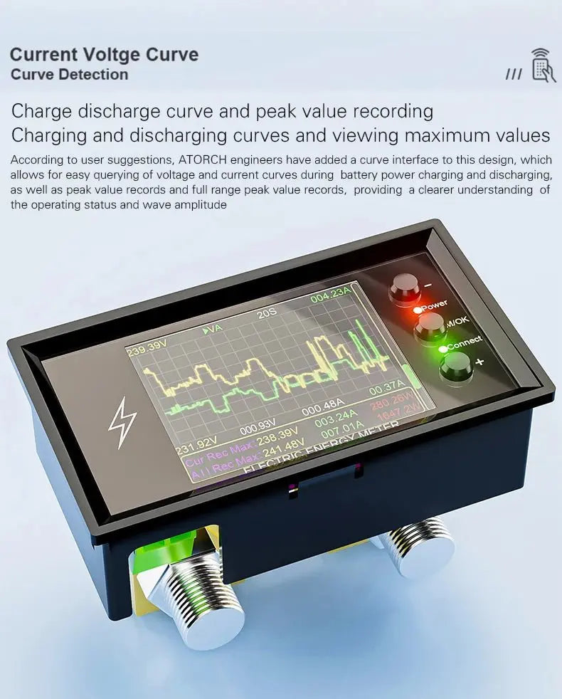 CW20 DC0 - 420V WiFi Tuya Smart Digital Lithium Battery Capacity Detection Tester DC Display Voltage Current Power Coulomb Meter - Ai - TechWorld