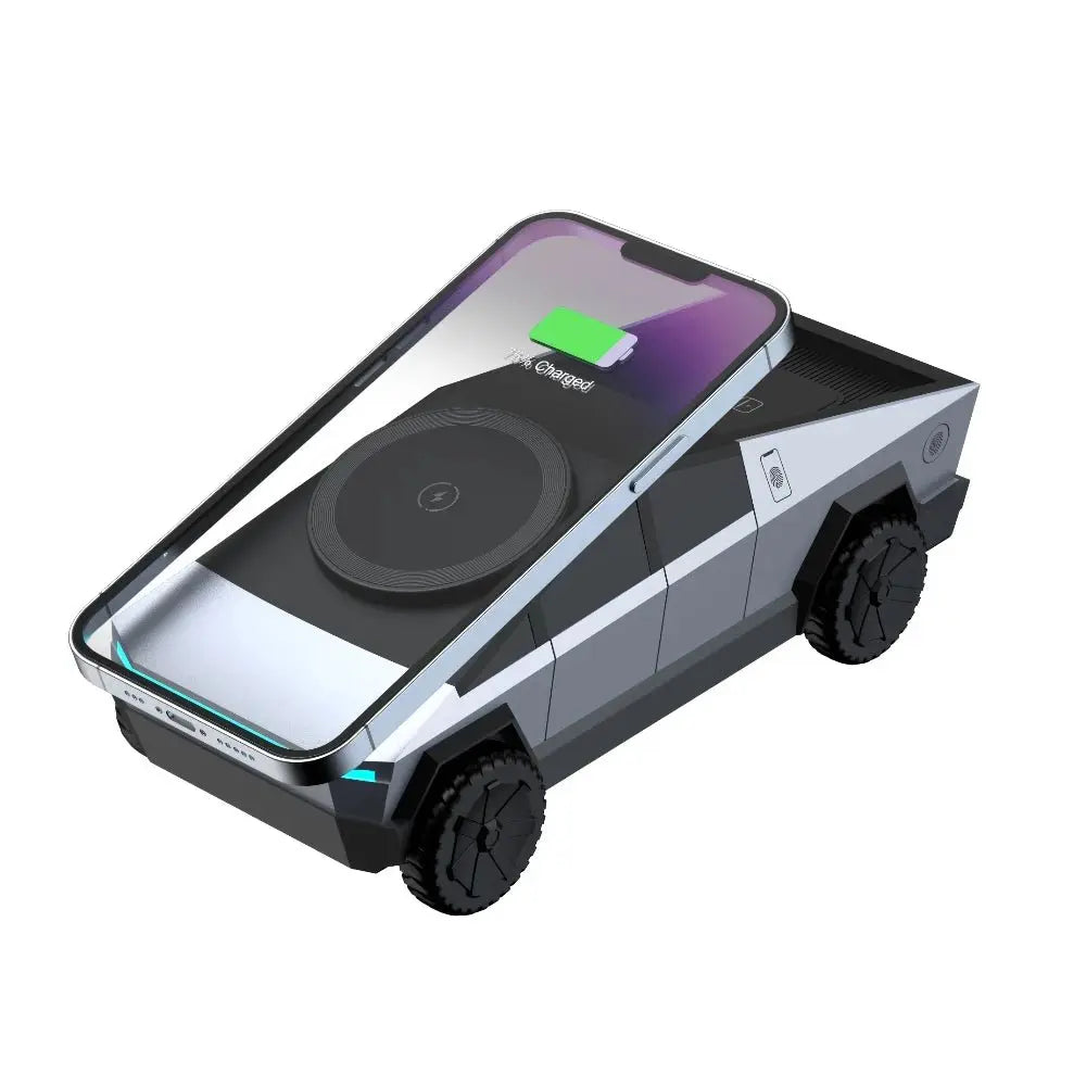 Cybertruck Desktop Qi2 Charger Multifunctional 3 - in - 1 Wireless Charger for IPhone (15W),Iwatch (5W), Airpods (2.5W) Charging - Ai - TechWorld