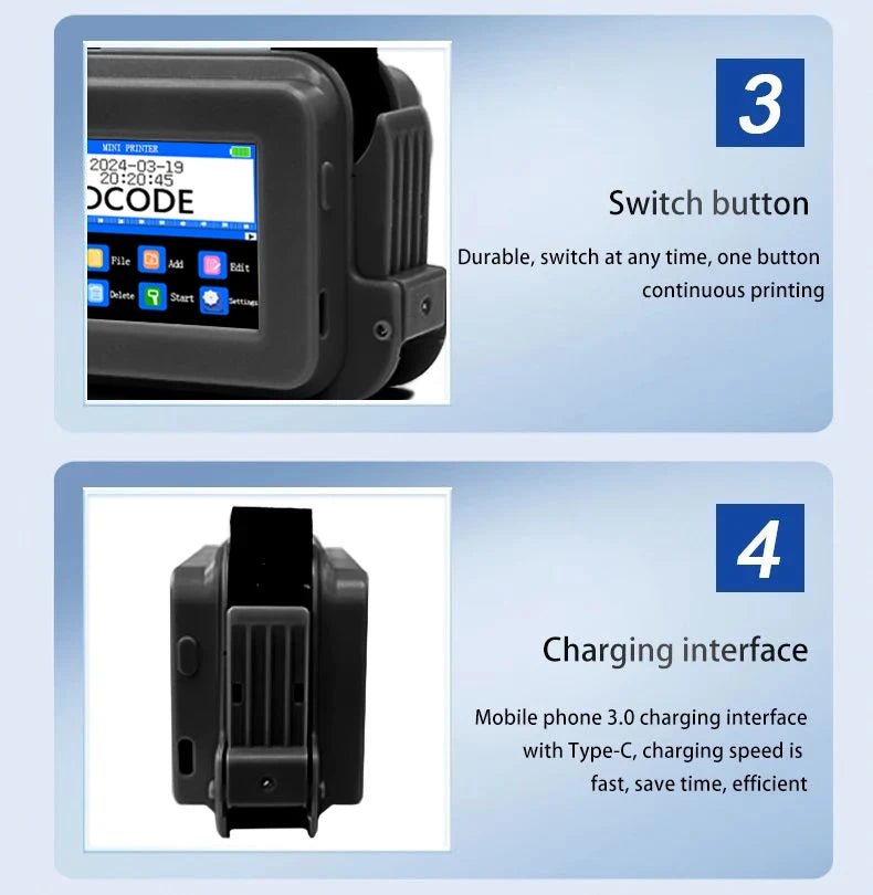 DCODE XMINI Portable Handheld Inkjet Printer - QR Barcode & Text Coding Machine Ai-TechWorld