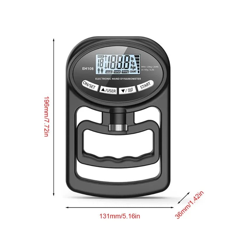 Digital Hand Dynamometer 265Lbs/120Kg – Precision Grip Strength Trainer - Ai - TechWorld