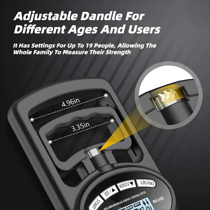 Digital Hand Dynamometer 265Lbs/120Kg – Precision Grip Strength Trainer - Ai - TechWorld