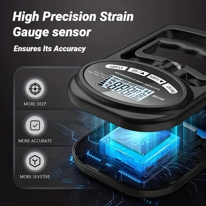 Digital Hand Dynamometer 265Lbs/120Kg – Precision Grip Strength Trainer - Ai - TechWorld