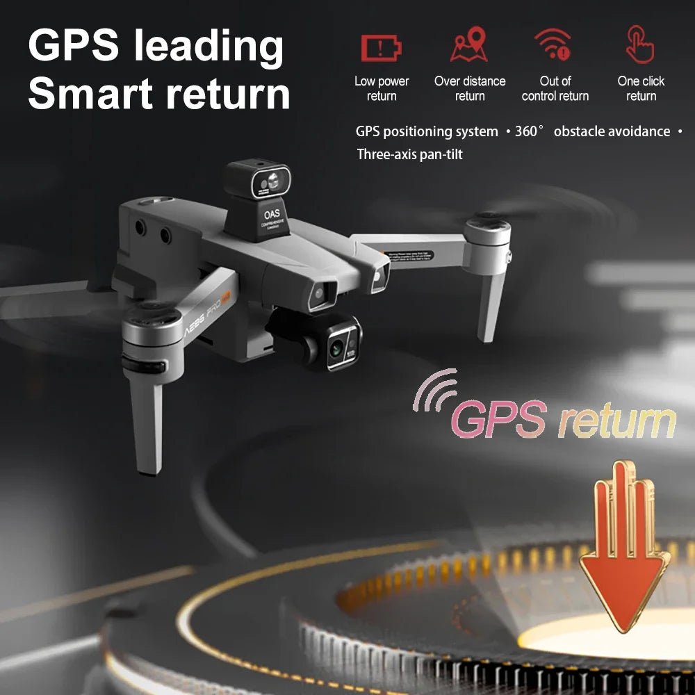 Drone professionnel AE86 PRO Max avec caméra HD 8K, cardan 3 axes, photographie aérienne, évitement d'obstacles, FPV GPS, quadri Ai-TechWorld