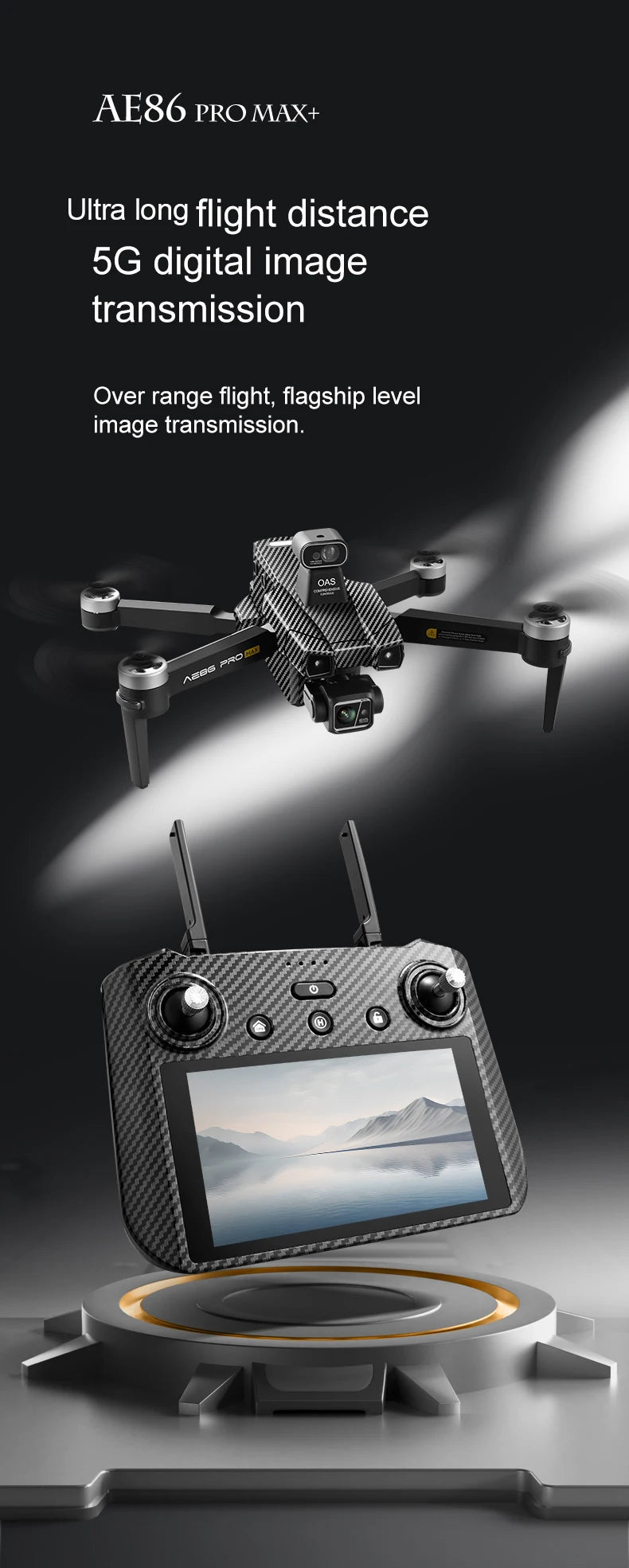 Drone professionnel AE86 PRO Max avec caméra HD 8K, cardan 3 axes, photographie aérienne, évitement d'obstacles, FPV GPS, quadri Ai-TechWorld