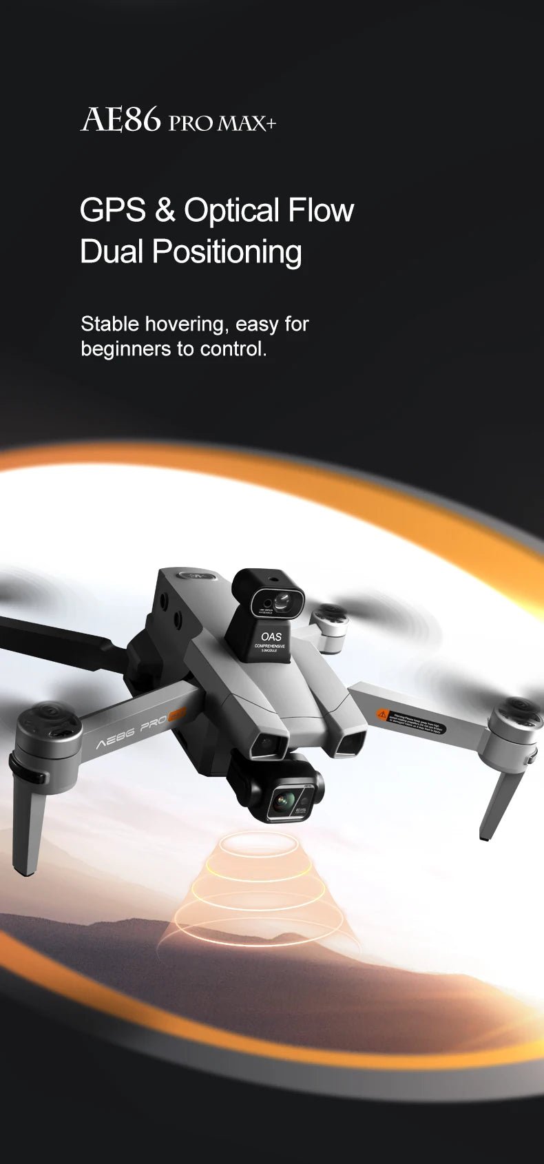 Drone professionnel AE86 PRO Max avec caméra HD 8K, cardan 3 axes, photographie aérienne, évitement d'obstacles, FPV GPS, quadri Ai-TechWorld