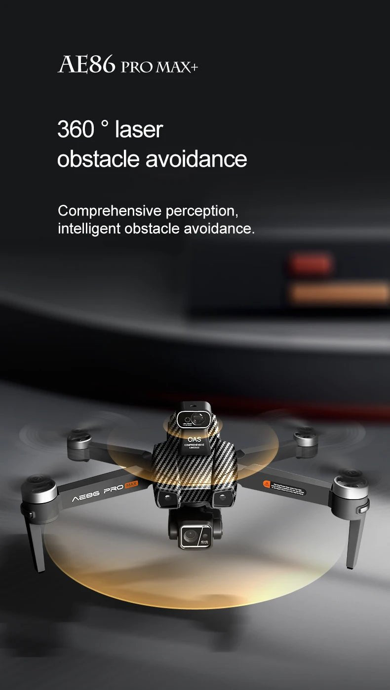 Drone professionnel AE86 PRO Max avec caméra HD 8K, cardan 3 axes, photographie aérienne, évitement d'obstacles, FPV GPS, quadri Ai-TechWorld
