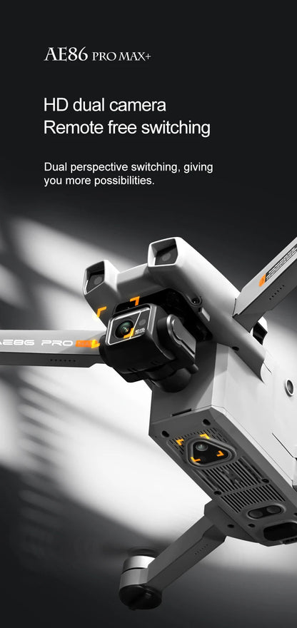 Drone professionnel AE86 PRO Max avec caméra HD 8K, cardan 3 axes, photographie aérienne, évitement d'obstacles, FPV GPS, quadri Ai-TechWorld