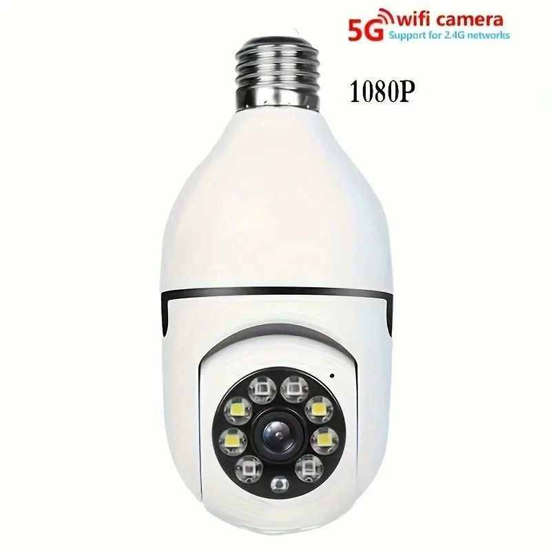 Ease Life APP - Light Bulb Security Cameras Outdoor Wireless WiFi Camera 5GHz, 360 Degree, E27 Light Socket Screw In Securi - Ai - TechWorld
