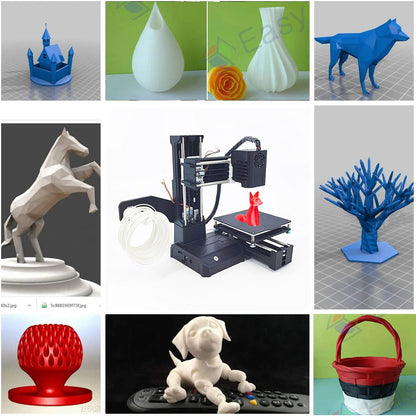 EasyThreed K9 Mini 3D Printer Easy to Use Entry Level Gift 3D Printer FDM TPU PLA Filament 1.75mm Black Ai-TechWorld