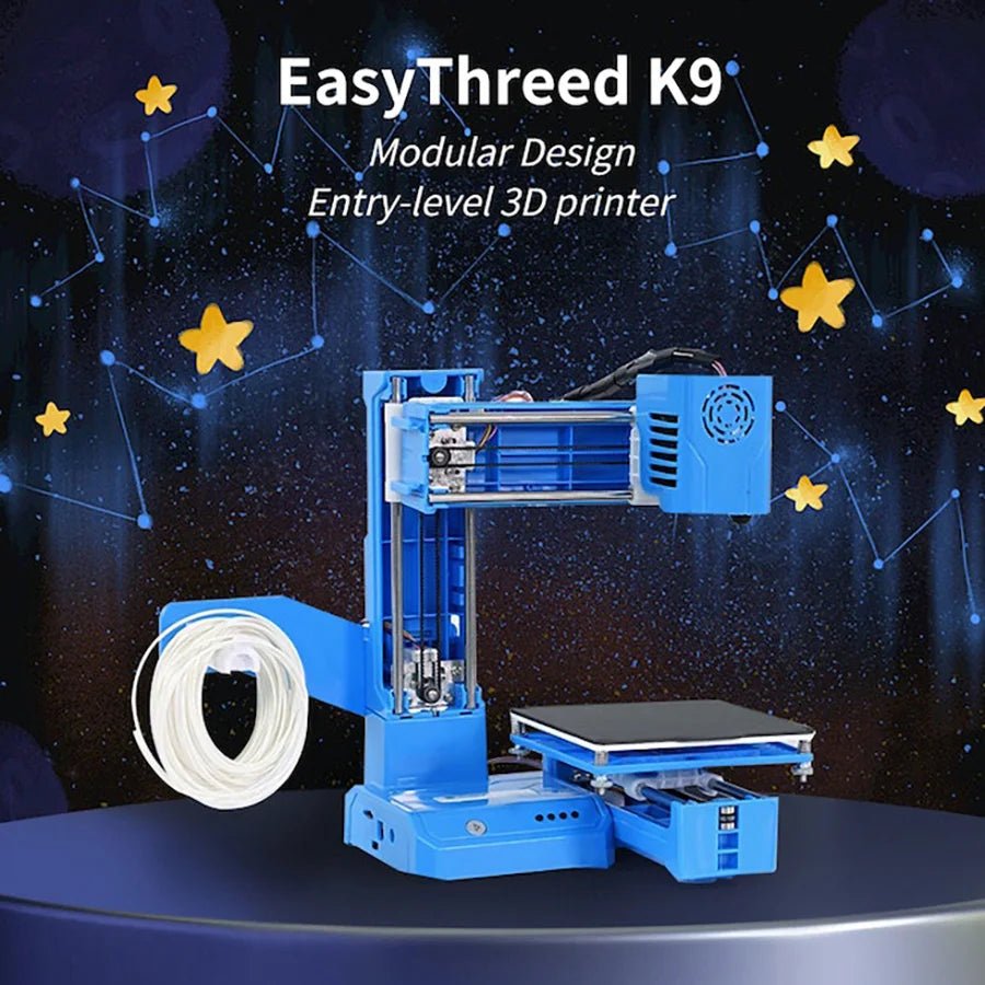 EasyThreed K9 Mini 3D Printer Easy to Use Entry Level Gift 3D Printer FDM TPU PLA Filament 1.75mm Black Ai-TechWorld