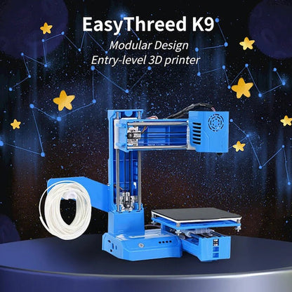 EasyThreed K9 Mini 3D Printer Easy to Use Entry Level Gift 3D Printer FDM TPU PLA Filament 1.75mm Black Ai-TechWorld
