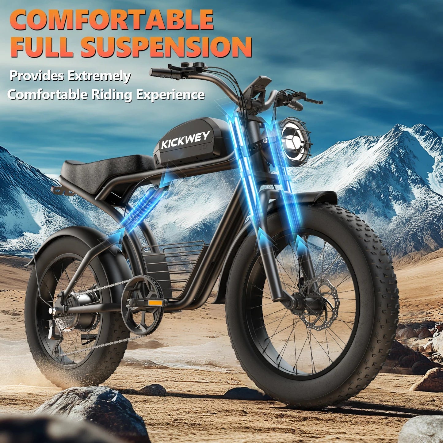 Electric bicycle 20 Inch Fat Tire 32MPH 7 - Speed Mountain electric bike - Ai - TechWorld