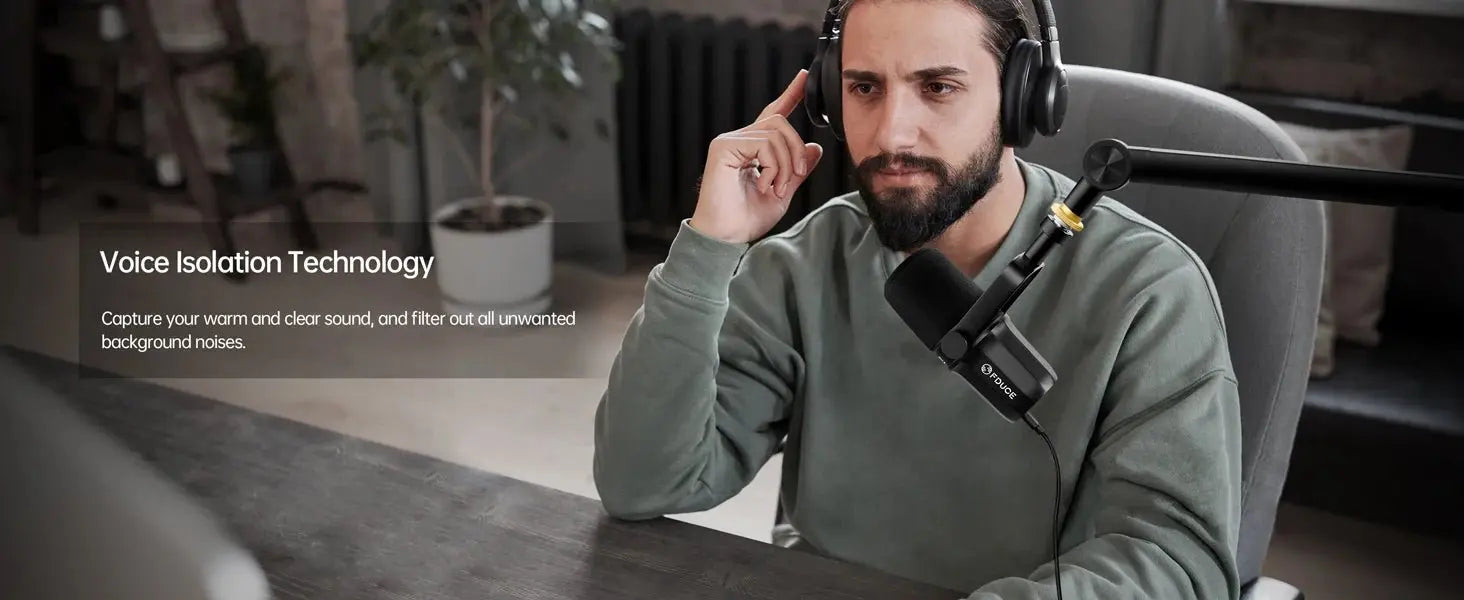FDUCE SL40+ USB/XLR Dynamic Microphone Kit With Built - in Headset Output / Sound Insulation/Arm Stand,For PC PS5/4 Mixer - Ai - TechWorld